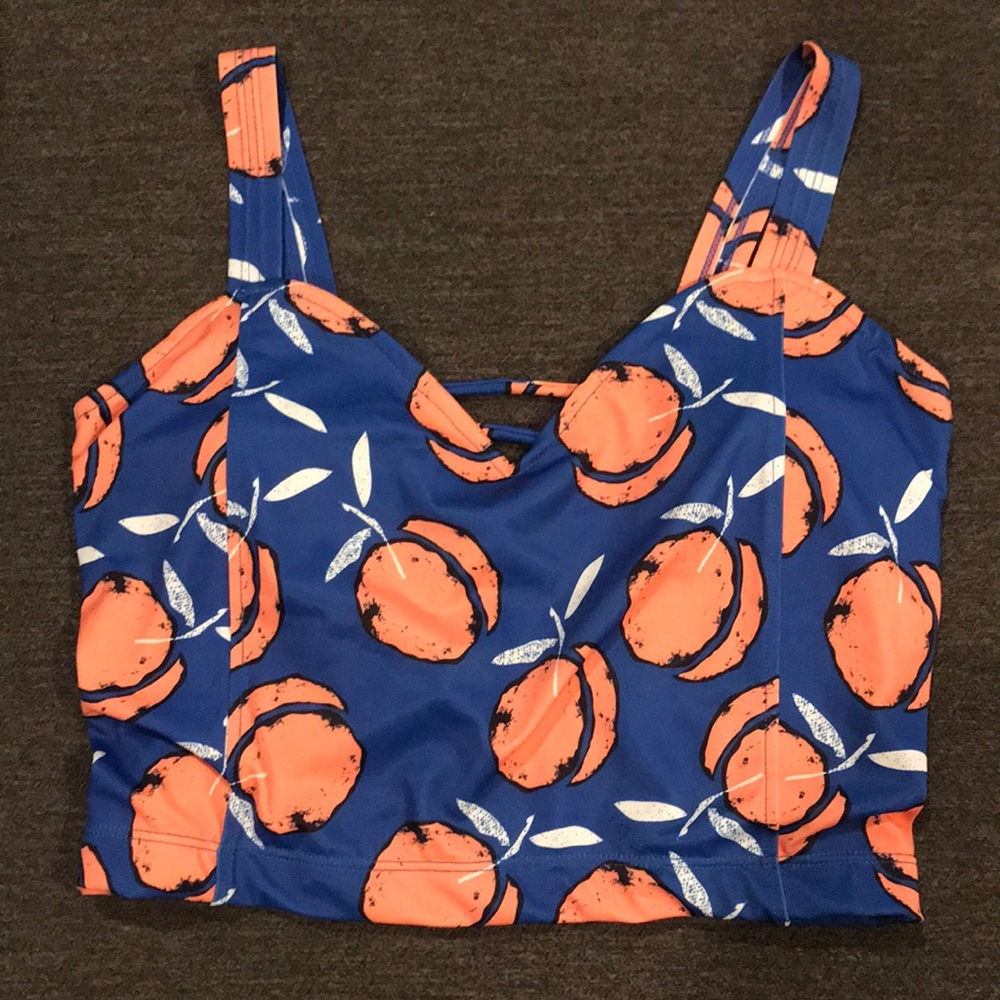 Kortni Jeane Peach Latter Back Swim Suit
